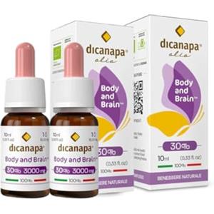 dicanapa® Olio di canapa 30% Biologico Certificato - 2 x 10 ml 6000 mg - Made in Italy - Spremitura a Freddo - Filiera Italiana Tracciabile con QR Code - Vegan
