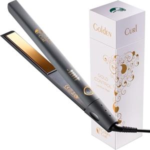 Golden Curl Piastra per Capelli Golden Curl - 5 Anni di Tranquillità - Piastra Professionale 2 in 1 per Lisciare e Arricciare i Capelli - Ferro Hair Straightener Lisciante e a Onde (Gold Control)