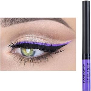 HISUNBEN Eyeliner impermeabile UV Glow Neon,Matte Liquid Eyeliner Set,Eyeliner incandescente resistente alle sbavature, lunga durata, alta resa cromatica
