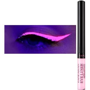 HISUNBEN Eyeliner impermeabile UV Glow Neon,Matte Liquid Eyeliner Set,Eyeliner incandescente resistente alle sbavature, lunga durata, alta resa cromatica