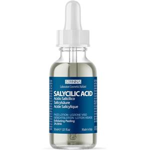 SERININA Acido Salicilico Viso - Siero Peeling Esfoliante Salicylic Acid - per Acne, Brufoli, Pori Dilatati e Punti Neri - Scrub Chimico Skincare (30ml Siero Acido Salicilico)