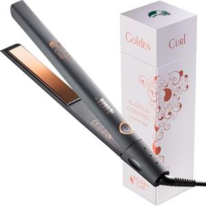 Golden Curl Piastra per Capelli Golden Curl - 5 Anni di Tranquillità - Piastra Professionale 2 in 1 per Lisciare e Arricciare i Capelli - Ferro Hair Straightener Lisciante e a Onde (Rosa Gold Control)