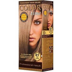 COLOR TIME | Tinta Permanente in Gel Colore Biondo Cenere 81 | Arricchita con Gelatina Reale e Vitamina C | Colorazione Permanente per Capelli | Copre i Capelli Bianchi | 100 ML