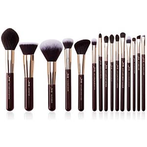 Jessup Set di 15 pennelli da trucco professionali per occhi, sopracciglia, labbra, ombretto, eyeliner e altri cosmetici, T283