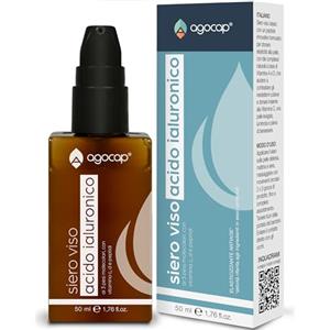 Agocap ACIDO IALURONICO VISO - Siero Viso con Vitamina C, Retinolo viso e Vitamina D. Siero viso Acido ialuronico, Antirughe 50 ml, ottimo per la tua skincare routine. Acido ialuronico puro, Idratante donna