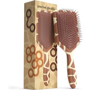 FRAMAR Spazzola Paddle per Capelli Spessi, Hair Brush, Spazzola per Donne e Uomini, Detangler per Capelli Bagnati - Giraffe