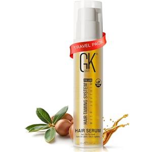 GK Hair Cheratina Globale Olio per capelli biologico all'argan siero per styling controllo dell'effetto crespo riparazione dei capelli secchi effetto levigante 0.34 Fl Oz