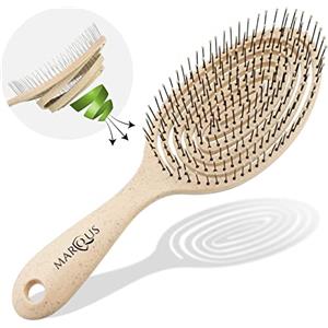 marQus Spazzola Districante Per Capelli - Materiali a Base Vegetale Biodegradabile - 1 Pezzo Colore Crema