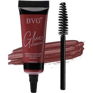 HISUNBEN WineRed - Pomata per sopracciglia, impermeabile, per sopracciglia, con pennello, per sopracciglia dense e naturali