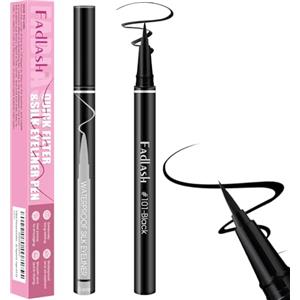 FADLASH Eyeliner Nero Waterproof 0,6ml, Matita Occhi Nera Opaca Waterproof, Asciugatura Rapida, Look Naturale a Lunga Durata, senza Macchie, Colore Intenso (101-Intense Black)