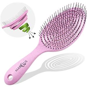 marQus Spazzola Districante Per Capelli - Materiali a Base Vegetale Biodegradabile - 1 Pezzo Colore Magenta Blush