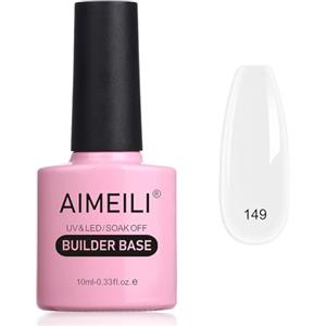 AIMEILI 8 in 1 Builder Base Gel Smalto Semi Permanente Naturale Nudo Base e Struttura per Estensioni, Decorazioni e Sticker, Rafforzamento e Riparazione Manicure10ml (149)