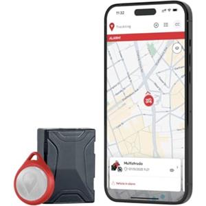 Trackting SMART V3 Europa - Antifurto GPS localizzatore per Auto e Moto - SIM integrata Senza Canone LTE-M/Edge - No cavi - Batteria record - Telefonata Allarme e Live Tracking in Caso di Furto