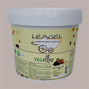 Leagel 5,5 Kg Variegato Vegella al Gusto di Cacao e Nocciole Certificato Vegano LEAGEL Salsa Guarnizione per Torte Dolci Gelato Yogurt Semifreddi Crepes Dessert