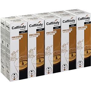 Caffitaly System, 100 Capsule Caffè Prezioso, per Macchine Originali Caffitaly, con Note Aromatiche Floreali, 100% Arabica, Intensità 6/10, Tostatura Media