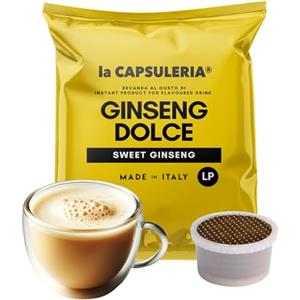 La Capsuleria GINSENG, dolce e cremoso (50 Capsule) compatibili con Lavazza Espresso Point, 1 Box da 50 Capsule, senza glutine, gusto dolce e avvolgente, perfetto per una pausa energizzante (La Capsuleria)