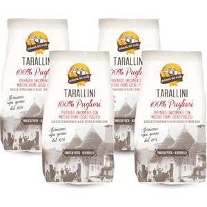 GOLOSITÁ DEI TRULLI Golosità dei Trulli | Taralli 100% Pugliesi con Materie Prime Locali e Olio Extravergine di Oliva, Tarallini per Aperitivo, Snack Salati | 4 Confezioni da 200 gr