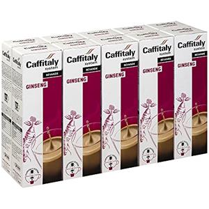 Caffitaly System, 100 Capsule Ginseng, Ideali per Macchine Originali Caffitaly, con Note Aromatiche Speziate, Intensità 5/10, Caffè Ginseng