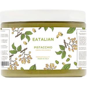 AMZ BETTER EATALIAN by AMZ BETTER Crema di Pistacchio, Deliziosa Crema Spalmabile dal Gusto Dolce e Unico, Ideale su Pane, Perfetta con del Gelato, Ottima per Dubai Chocolate, 500 gr Made in Italy