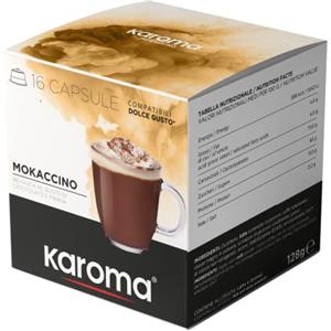 Caffè Karoma Karoma® 16 capsule Mokaccino bevanda al gusto di Cioccolato e Panna compatibili con Nescafè Dolce Gusto