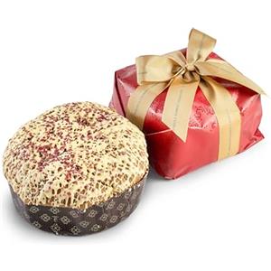 T'a Milano Panettone artigianale con lamponi e crema di pistacchio, ricoperto di cioccolato bianco - 750 g