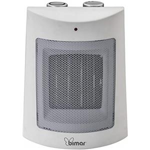 Bimar HP108 Stufetta Elettrica, Termoventilatore Elettrico da 1500W a Basso Consumo con Termostato Regolabile e 2 Potenze di Riscaldamento, Corpo in Plastica con Maniglia Integrata