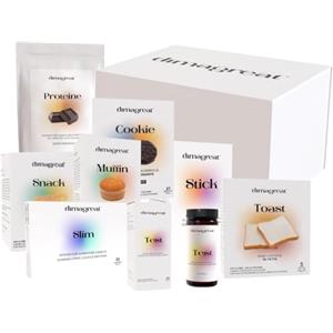 Dimagreat Kit Dimagrante Chetogenico Completo, Made in Italy - Box 1 Mese con Proteine, Snack, Integratori Brucia Grassi e Drenanti e Video Corsi - Perdita di Peso 4-7 Kg Guidata (Cioccolato)