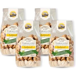 GOLOSITÁ DEI TRULLI Golosità dei Trulli | Taralli Pugliesi con Olio Extravergine di Oliva, 4 Confezioni da 250 gr | Tarallini per Aperitivo, Snack Salati | Tradizionali