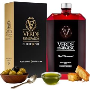V E VERDE ESMERALDA Verde Esmeralda - Olio Extra Vergine di Oliva - Picual 500ml, Green Emerald | Olive Oil Premium filtrato de Cazorla, extravergine di oliva fruttato equilibrato, erba fresca. (Royal)