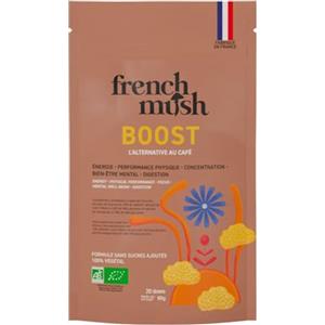 French Mush BOOST - Alternativa al caffè ai funghi adattogeni biologici: Lion's Mane & Cordyceps - Focus, Energia & Digestione - Vegano - Made in France - 20 dosi