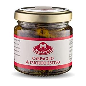 Moretti® Tartufo Estivo Fresco In Vasetto da 80 grammi, Tartufo Nero a Fette In Olio Extravergine D'Oliva, Senza Conservanti, Prodotto In Italia