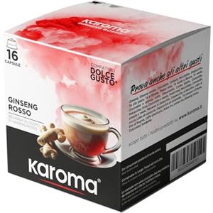 Caffè Karoma Karoma® capsule compatibili con Nescafè Dolce Gusto (Ginseng Rosso, 16)