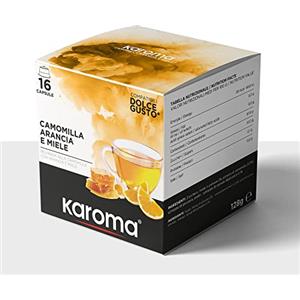 Caffè Karoma Karoma® 16 capsule Camomilla Arancia e Miele compatibili con Nescafè Dolce Gusto