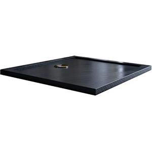Idralite Piatto Doccia Slim 80x120x4 cm Rettangolare Acrilico Bordato Antracite Effetto Pietra mod. Flower
