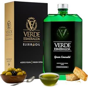 V E VERDE ESMERALDA Verde Esmeralda - Olio Extra Vergine di Oliva - Picual 500ml, Green Emerald | Olive Oil Premium filtrato de Cazorla, extravergine di oliva fruttato equilibrato, erba fresca. (Picual)
