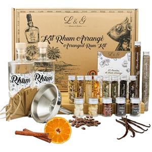 Louise & Gaston L&G® Kit preparazione e infusione rum organizzato - Idee regalo - Confezione regalo rum diy degustazione a sorpresa - natale, san valentino, feste, compleanno - made in France - ingredienti di qualità