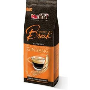 Generico 1 Kg Caffè Molinari® Macinato Energy Break Aromatizzato Ginseng - 4 buste da 250 g