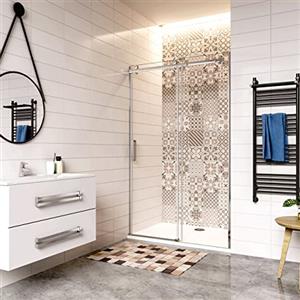 AICAit AICA Box Doccia Porta per Doccia Scorrevole Nicchia Apertura Anticalcare Vetro Temperato 8mm 110x195cm