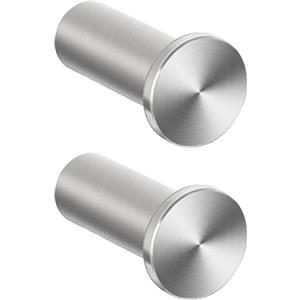 SAYAYO Ganci Accappatoio Bagno in Acciaio Inox Gancio Appendiabiti, Appendi Strofinacci Cucina Ganci da Parete Appendi Accappatoio Bagno Capacità Carico 15 kg, 2 Pezzi, Argento