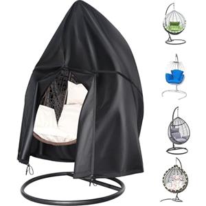 LCGOD Coperture dondoli da giardino,Copertura per Sedia a Dondolo Impilabili Impermeabile, Antivento e Antipolvere, Resistente tessuto Oxford,Telo Coprisedie da Esterno Anti UV 190*115CM