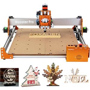 FoxAlien Masuter Pro Macchina Router CNC 3 Assi | fresatrice e Incisione per Legno, Alluminio, Acrilico, MDF | Telaio in Metallo per Hobby, Modellismo e Fai da Te