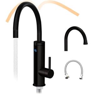 HOGART Rubinetto elettrico con scaldabagno 230 V per cucina, giardino, bagno, roulotte, campeggio, 2 accessori, Smart Heater, rubinetto con scaldabagno istantaneo, rubinetto, boiler