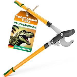 GRÜNTEK Cesoie Troncarami Potatura Professionale T-Rex 78 cm. Forbici da Giardinaggio a ghiera moltiplicatore di forza.
