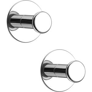 SAYAYO Ganci Adesivi Ganci Portasciugamani in Acciaio Inox Gancio Accappatoio Bagno Cromo Lucido, Gancio Appendiabiti Autoadesivo Appendi Strofinacci Cucina, 2 Pezzi