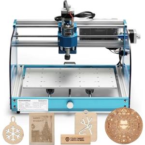 Genmitsu Fresatrice CNC 3018-PROVer V2, CNC da tavolo per principianti con finecorsa e arresto di emergenza, Spoilboard in alluminio con asse Z aggiornato, area di lavoro 284 x 180 x 40 mm