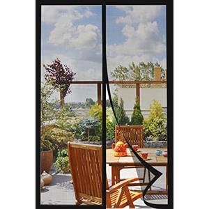 DIKER Zanzariera Magnetica Porta 90 × 220 cm, Tenda Zanzariere Finestra Magnetiche, Zanzariere per Porte Finestre, Tende Anti Zanzare Porta Chiusura Automatica per Balcone, Soggiorno
