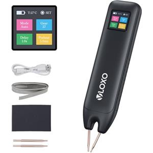 VLOXO Saldatrice a Punti per Batterie Mini Saldatore a Punti Portatile Aggiornato 99 marce con display LCD per Lamiere di Nichel 0,1-0,2 mm Ferro Acciaio Inossidabile