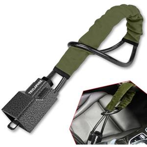 Tevlaphee Blocca Sterzo Automobile, Antifurto Auto, Bloccasterzo Auto, Testa in Metallo, Alta Visibilità, Robusto, Universale, 3 Chiavi(Verde)