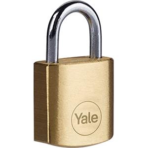 Yale Lucchetto in ottone Y110B/20/111/1 corpo 20mm, arco in acciaio, 3 chiavi