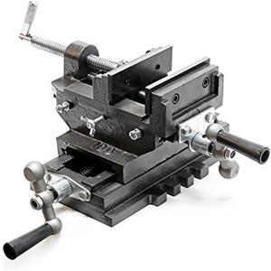 Wiltec Morsa da macchina a due assi 100mm Tavolo a croce per banco da lavoro o da fresatura